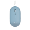TRUST PUCK/Cestovní/Optická/1 600 DPI/USB+BT/Modrá