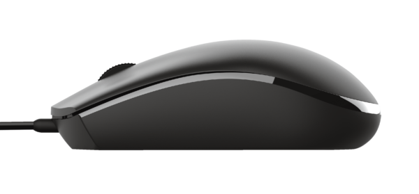 TRUST BASI/Kancelářská/Optická/1 200 DPI/Drátová USB/Černá