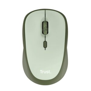 TRUST YVI+/Kancelářská/Optická/Pro praváky/1 600 DPI/Bezdrátová USB/Zelená