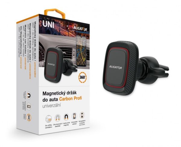 ALIGATOR Magnetický držák do auta HA16 Carbon Profi, univerzální