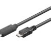 PremiumCord USB-C/male - USB 2.0 Micro-B/Male, černý, 0,6m
