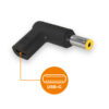 25686_1_800_600 Aligator USB-C napájecí redukce 5,5x2,5 mm pro notebooky Acer/Asus/HP/Lenovo/Toshiba