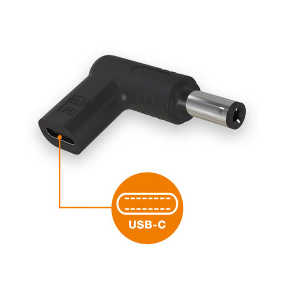 25687_1_800_600 Aligator USB-C napájecí redukce 5,5 x 2,1 mm pro notebooky Acer/Compaq/HP/Fujitsu/Toshiba