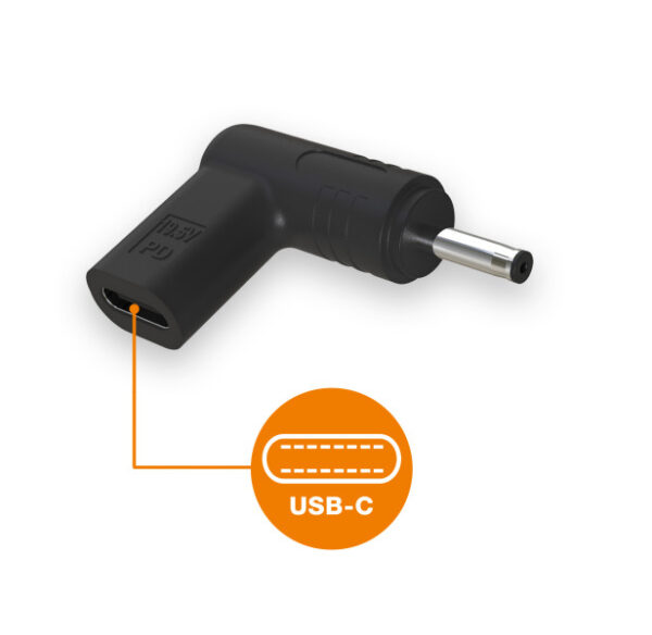 25691_1_800_600 Aligator USB-C napájecí redukce 3,0 x 1,0 mm pro notebooky Acer/Samsung