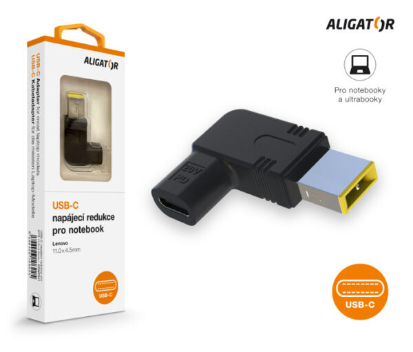 25696_3_800_600_s-1 Aligator USB-C napájecí redukce 11 x 4,5 mm pro notebooky Lenovo