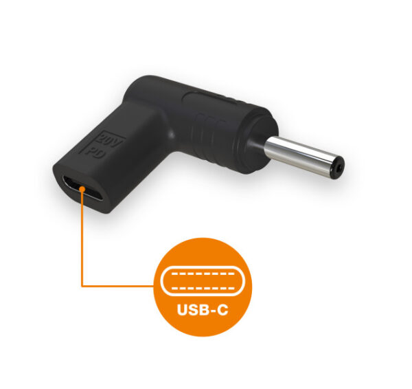 25699_1_800_600 Aligator USB-C napájecí redukce 4,0 x 1,35 mm pro notebooky Asus