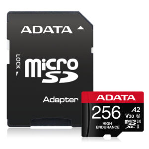 256s-1 Adata High Endurance/Micro SD/256GB/UHS-I U3 / Class 10/+ Adaptér