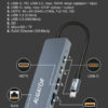 26430_2_800_600 Aligator Dokovací stanice USB-C / Hub 8v1 (USB-C / 2xUSB / SD / MicroSD/ HDTV / RJ45)