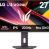 LG UltraGear/27G610A-B/27"/IPS/QHD/200Hz/1ms/Černá/2R