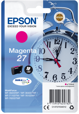 27_m_alarm_clock_png Epson Singlepack Magenta 27 DURABrite Ultra Ink