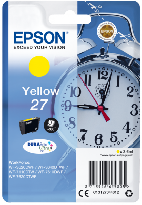 27_y_alarm_clock_png Epson Singlepack Yellow 27 DURABrite Ultra Ink