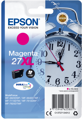 Epson Singlepack Magenta 27XL DURABrite Ultra Ink