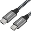 PremiumCord Kabel USB 3.2 Gen 1 USB-C male - USB-C male, bavlněný oplet, 2m