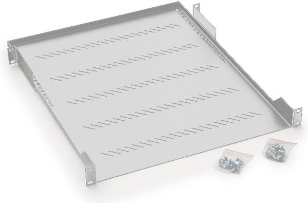 19" police A1 s perforací 350mm, max.40kg šedá