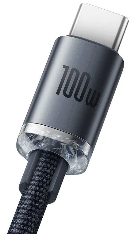 3-2241 Baseus CAJY000401 Crystal Shine Series Datový Kabel USB - USB-C 100W 1,2m Black