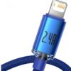 Baseus CAJY000003 Crystal Shine Series Datový Kabel USB - Lightning 20W 1,2m Blue