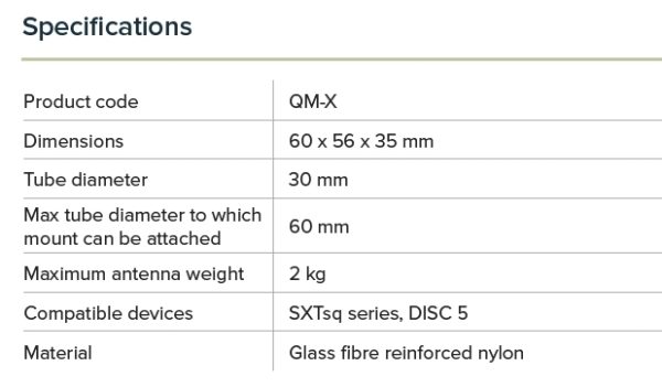 3-305 Mikrotik QM-X Držák na stožár quickMOUNT-X pro jednotky SXTsq