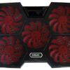 3-329 EVOLVEO Ania 14, chladicí podložka pro notebook, 5x ventilátor, červené podsvícení