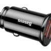 Baseus rychlonabíječka do auta 2xUSB QC3.0 30W černá