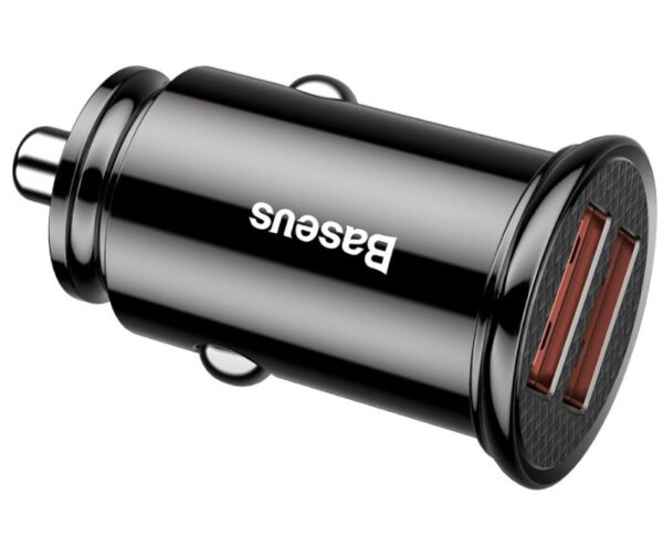 Baseus rychlonabíječka do auta 2xUSB QC3.0 30W černá