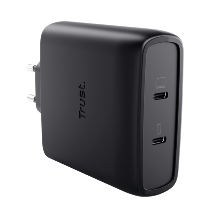 TRUST MAXO 100W 2P USB-C GAN CHARGER BLK