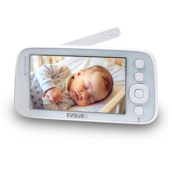 EVOLVEO Baby Monitor N5 - Set videochůvičky s 360° dohledem, obousměrnou komunikací a ukolébavkami,