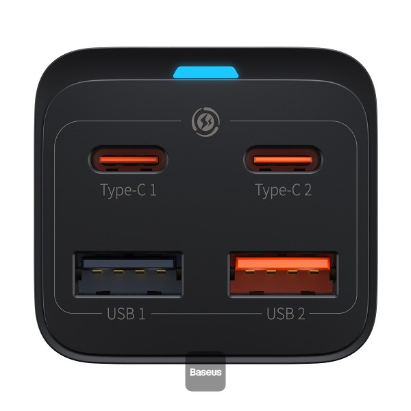 3-5943 Baseus rychlonabíječka do sítě GaN3 Pro, 2x USB-C, 2x USB 65W černá