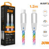 3-6050 ALIGATOR Datový kabel LIGHT 3A, 30W USB-C/Lightning 0,5m