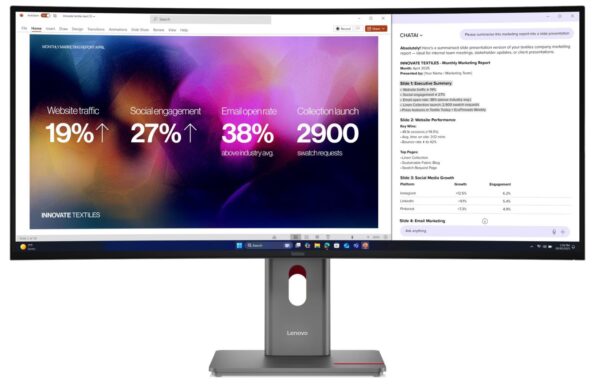 Lenovo ThinkVision/P40WD-40/39,7"/IPS/wUHD/120Hz/4ms/Černá/3R