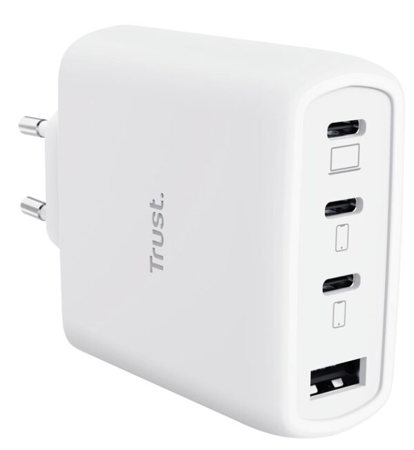TRUST MAXO 65W 4P GAN CHARGER WHT