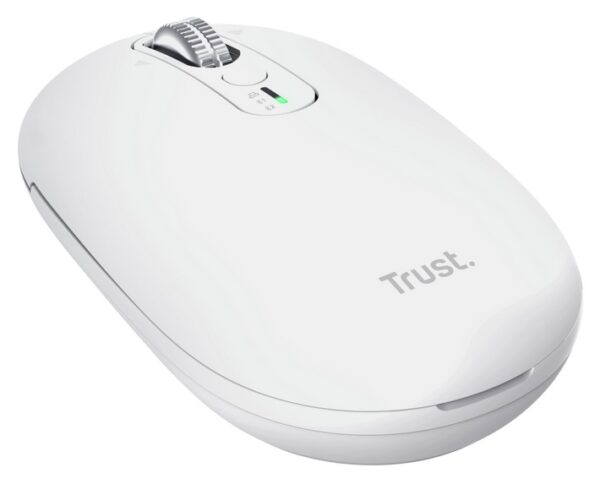 Trust Seron Slim/Kancelářská/Optická/3 200 DPI/USB+BT/Bílá