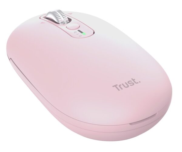 Trust Seron Slim/Kancelářská/Optická/3 200 DPI/USB+BT/Růžová
