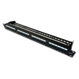 3092_h_800_s DATACOM Patch panel 19" UTP 24 port CAT6 DUAL 1U BK (4x6p) VL