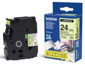 31701891 TZE-C51, signální žlutá/černá, 24mm