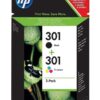 HP 301 combo pack ( černá, 3barená), N9J72AE