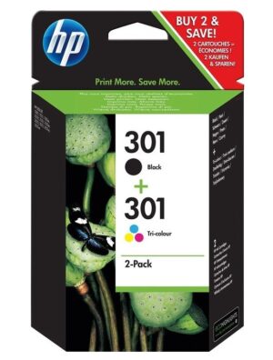 343132423_s HP 301 combo pack ( černá, 3barená), N9J72AE