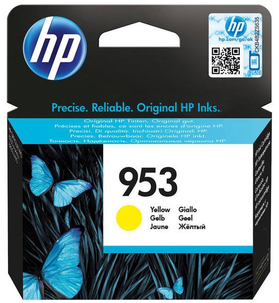 HP 953 žlutá inkoustová kazeta, F6U14AE