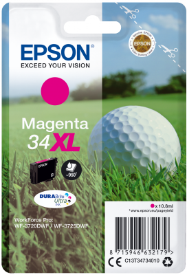 34_m_xl_golf-ball_png Epson Singlepack Magenta 34XL DURABrite Ultra Ink