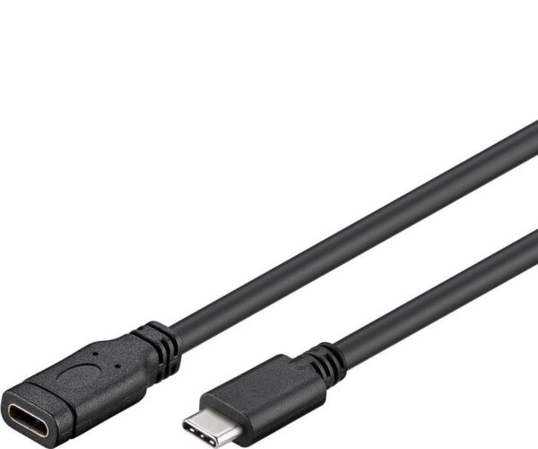 35_s-4 PremiumCord Prodlužovací kabel USB 3.1 konektor C/male - C/female, černý, 2m