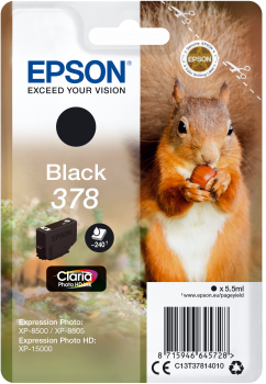 378_squirrel_b_single_front-png_s Epson Singlepack Black 378 Claria Photo HD Ink