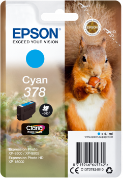 Epson Singlepack Cyan 378 Claria Photo HD Ink