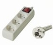 Prodlužovací přívod 230V, 3m, 3 zásuvky + vypínač