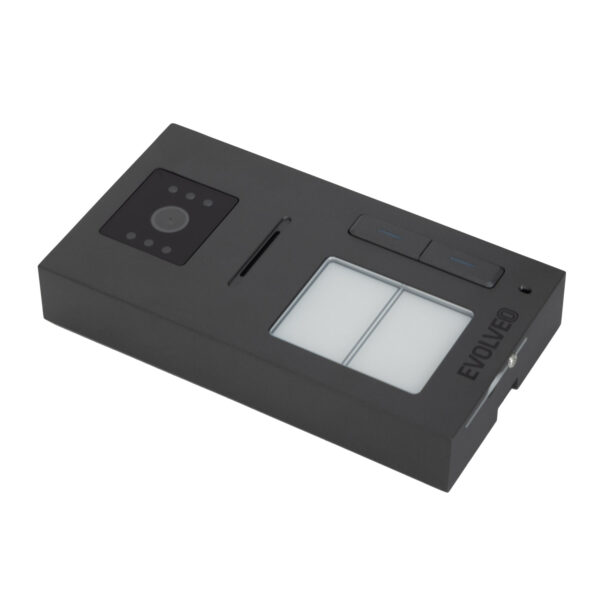 4-1006 EVOLVEO DoorPhone AP2-2 drátový videotelefon pro dva byty s aplikací, černý