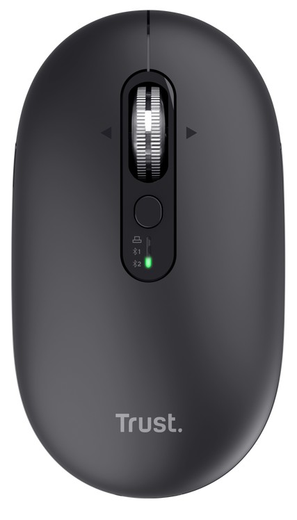 Trust Seron Slim/Kancelářská/Optická/3 200 DPI/USB+BT/Černá