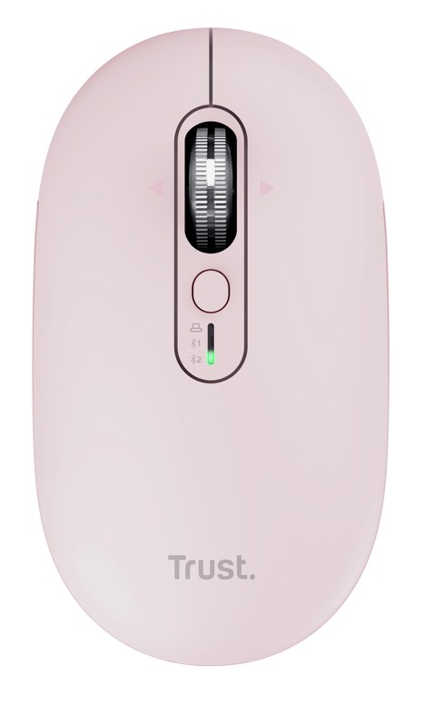 Trust Seron Slim/Kancelářská/Optická/3 200 DPI/USB+BT/Růžová