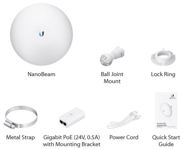 4-45 Ubiquiti NanoBeam 2AC-13,2.4GHz MIMO,2x13dBi,AirMAX AC