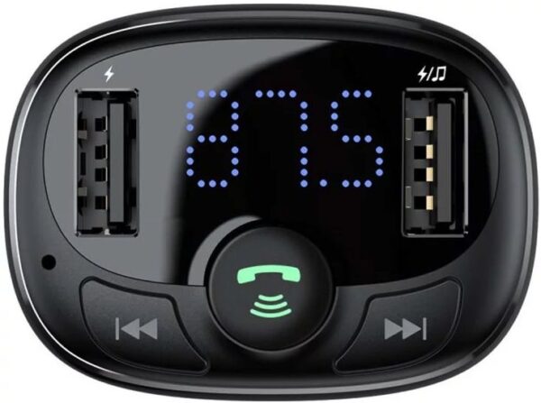 4-496 Baseus bluetooth MP3 FM Transmiter s nabíjením 2xUSB 3.4A černý