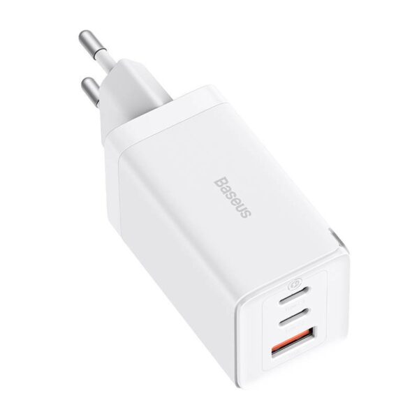 4-51 Baseus CCGP120202 GaN5 Pro Quick Nabíječka USB + 2x USB-C 65W White