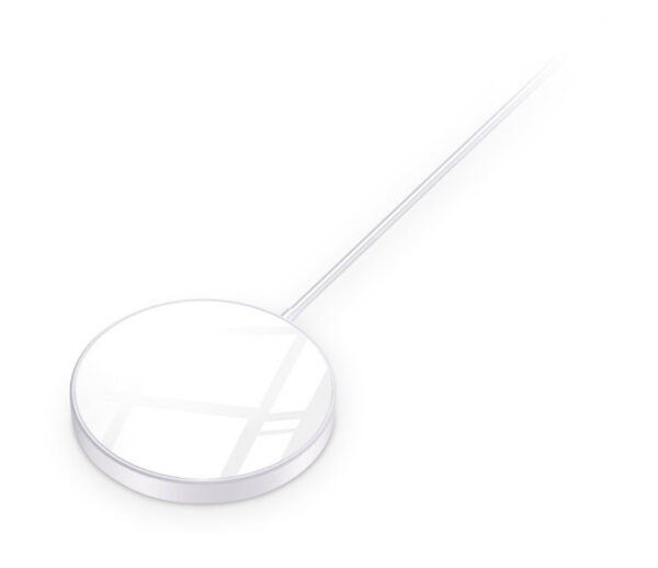 4-843 ALIGATOR bezdrátová nabíječka ALIGATOR Mag-Pad, určeno pro MagSafe, 15W, bílá