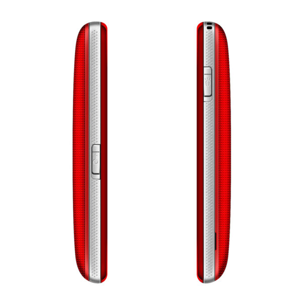 4-965 EVOLVEO EasyPhone, mobilní telefon pro seniory s nabíjecím stojánkem, červená